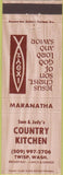Matchbook Cover - Country Kitchen Twisp WA Christian Message