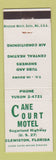 Matchbook Cover - Cane Court Motel Clewiston FL