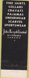 Matchbook Cover - Syndicut Clothing shirts Kitchener Canada