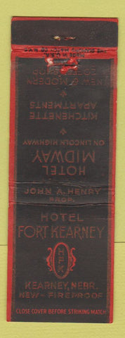 Matchbook Cover - Hotel Fort Kearney NE WEAR