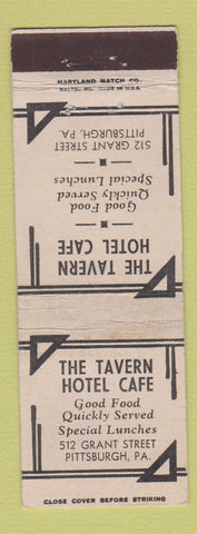 Matchbook Cover - Tavern Hotel Cafe Pittsburgh PA