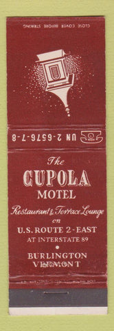 Matchbook Cover - Cupola Motel Burlington VT WEAR