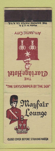 Matchbook Cover - Claridge Hotel Atlantic City NJ Mayfair Lounge