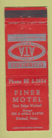 Matchbook Cover - Finer Motel Kimball NE