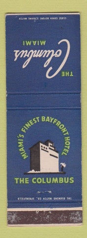 Matchbook Cover - Columbus Hotel Miami FL