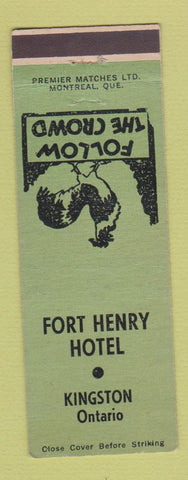 Matchbook Cover - Fort Henry Hotel Kingston ON #1