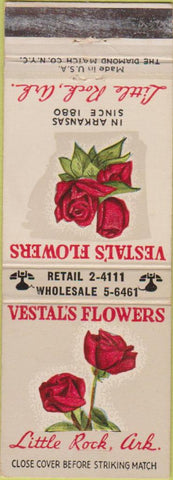 Matchbook Cover - Vegal's Flowers Little Rock AR
