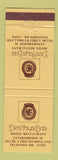 Matchbook Cover - Des Pays Bas Hotel Restaurant Janskerkhof WEAR