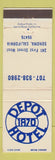 Matchbook Cover - Depot Hotel Sonoma CA