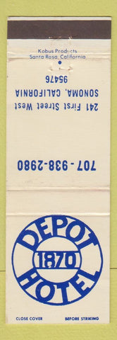 Matchbook Cover - Depot Hotel Sonoma CA