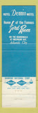 Matchbook Cover - Dennis Hotel Motel Atlantic City NJ