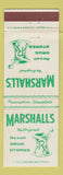 Matchbook Cover - Marshall's Drug Stores