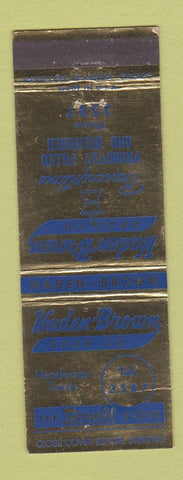 Matchbook Cover - Haden Brown Drugs Rexall Henderson TX