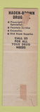 Matchbook Cover - Haden Brown Drugs Rexall Henderson TX
