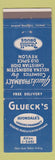 Matchbook Cover - Glueck's Drug Store Rexall Avondale Cincinnati OH