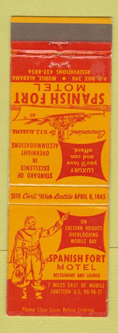 Matchbook Cover - Spanish Fort Motel Mobile AL