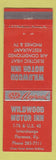 Matchbook Cover - Wildwood Motor Inn Florence KY