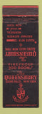 Matchbook Cover - Queensbury Hotel Glens Falls NY