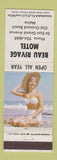 Matchbook Cover - Beau Rivage Motel Old Orchard Beach ME pinup WORN BACK