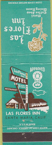 Matchbook Cover - Las Flores Inn Santa Maria CA