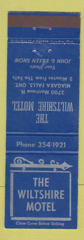 Matchbook Cover - Wiltshire Motel Niagara Falls ON