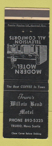 Matchbook Cover - Willow Bend Motel Truro NS