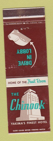 Matchbook Cover - Chinook Hotel Yakima WA