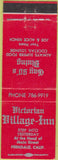 Matchbook Cover - Victorian Village Inn Ferndale CA