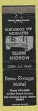 Matchbook Cover - Beau Rivage Motel Old Orchard Beach ME BLACK