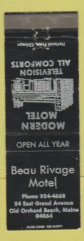 Matchbook Cover - Beau Rivage Motel Old Orchard Beach ME BLACK