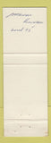 Matchbook Cover - Beau Rivage Motel Old Orchard Beach ME BLACK