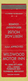 Matchbook Cover - Wildwood Motor Inn Florence KY