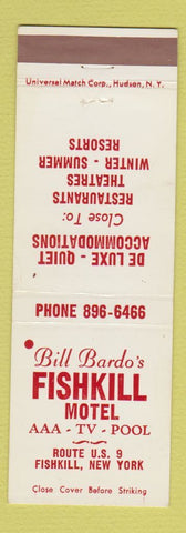 Matchbook Cover - Bill Bardo's Fishkill Motel NY