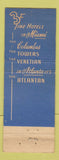 Matchbook Cover - Columbus Hotel Miami FL WEAR