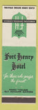 Matchbook Cover - Fort Henry Hotel Kingston ON