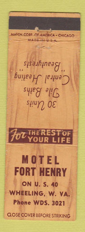 Matchbook Cover - Motel Fort Henry Wheeling WV