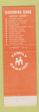 Matchbook Cover - Mahoning Bank