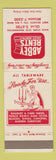 Matchbook Cover - Abbey Rentals St Louis MO