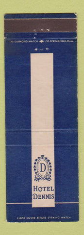 Matchbook Cover - Hotel Dennis Atlantic City NJ