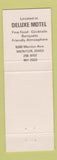 Matchbook Cover - Terrace Room Deluxe Motel Mentor OH