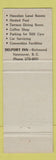 Matchbook Cover - Delport Inn Vancouver BC