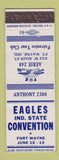 Matchbook Cover - Eagles Club State Convention Fort Wayne IN
