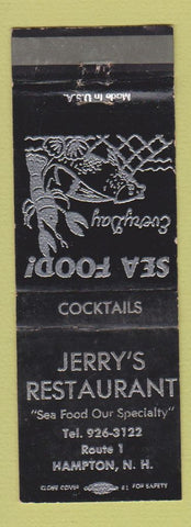 Matchbook Cover - Jerry's Restaurant Hampton NH