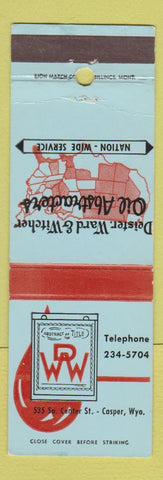 Matchbook Cover - Deister Ward Wicher Oil Abstracters Casper WY
