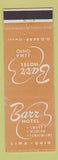 Matchbook Cover - Barr Hotel Lima OH WEAR
