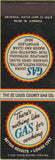 Matchbook Cover - St Louis County Gas Co SAMPLE
