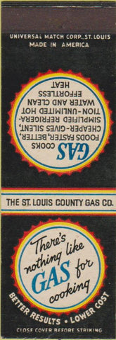 Matchbook Cover - St Louis County Gas Co SAMPLE