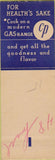 Matchbook Cover - St Louis County Gas Co SAMPLE