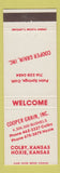 Matchbook Cover - Cooper Grain Inc Colby Hoxie KS Palm Springs CA