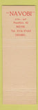 Matchbook Cover - Navobi Belgium Retie Dessel